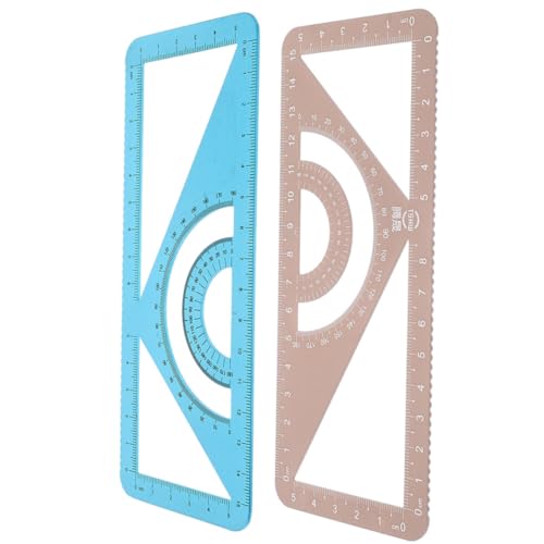 SHINEOFI 1 Satz Winkelmesser Lineal Dreiecksbrett Herrscherkinder Multi - -messherrscher Prospractor Masse Für Klassenzimmer Herrscher Für Die Schule Messung Bürobedarf Metall 2 Stück SHINEOFI 1 Satz Winkelmesser Lineal Dreiecksbrett Herrscherkinder Multi - -messherrscher Prospractor Masse Für Klassenzimmer Herrscher Für Die Schule Messung Bürobedarf Metall 2 Stück von SHINEOFI