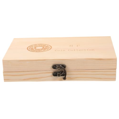 SHINEOFI 1 Set-Box Sammelbox Rechnung Banknoten Sammlung sehen Sammeln Geldschein Schutzkoffer Geldscheine Aufbewahrungsbox Geldschein Schutzbox Schutzhülle aus Holz Münzhüllen Schutzbeutel von SHINEOFI