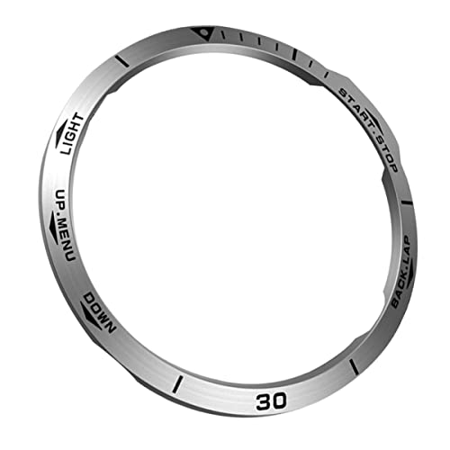 SHINEOFI 1 Stück Metalllünette Schutz Ring Uhr Lünette Beschützer Sport ich Ersatz Uhrenmodifikation Uhrenupgrade gehäuse Beobachten Sie Cover Uhr Metallabdeckung Rostfreier Stahl Silver von SHINEOFI