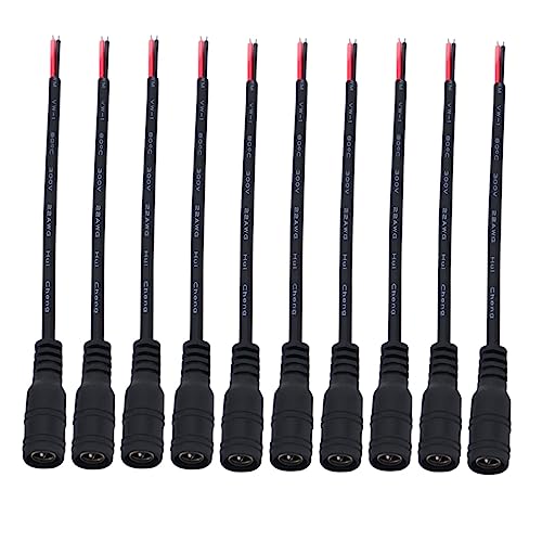 SHINEOFI 10 Stück Adapterkabel stoßverbinder Gleichstromanschluss 12-V-Pigtail-Kabel Klinkenstecker Black SHINEOFI 10 Stück Adapterkabel stoßverbinder Gleichstromanschluss 12-V-Pigtail-Kabel Klinkenstecker Black von SHINEOFI
