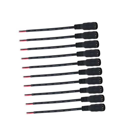 SHINEOFI 10 Stück Adapterkabel stoßverbinder Klinkenstecker 12-V-Pigtail-Kabel Stromanschluss Black SHINEOFI 10 Stück Adapterkabel stoßverbinder Klinkenstecker 12-V-Pigtail-Kabel Stromanschluss Black von SHINEOFI