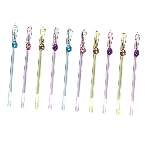 SHINEOFI 10 Stück Schreiben von Schreiben Briefpapier schreiben Schild Stift kugelschreiber gelstifte gel schreibstifte schreibfeder Gelstift für Studenten Gelschreiber mit Anhänger Plastik von SHINEOFI