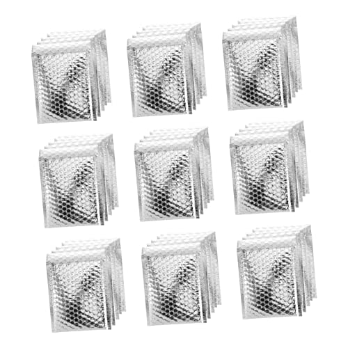 SHINEOFI 100 Stück Kuriertasche Bubble-mailing Blasenumschläge Mit Umschläge Wickeln Selbstklebender Mailer Postsack Ziehen Um Gepolsterte Mailer Zahlen Zum Verpacken Neues Material Silver von SHINEOFI