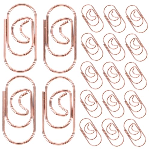 SHINEOFI 100 Stück Mini Moon Paperclip Beschichtete Büroklammern Miniclips Stichworte Klein Bunt Geformt Pastell Niedliche Heftklammern Und Winzig Schlüssel Sortiert Metall Rose Gold SHINEOFI 100 Stück Mini Moon Paperclip Beschichtete Büroklammern Miniclips Stichworte Klein Bunt Geformt Pastell Niedliche Heftklammern Und Winzig Schlüssel Sortiert Metall Rose Gold von SHINEOFI