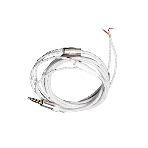 SHINEOFI 1Stück DIY Kopfhörer Reparaturdraht Teiliger Anoxischer Kupferdraht mit Mikrofon Adern Weiß Hochwertiges Kopfhörerzubehör für Reparaturen Erweiterungen von SHINEOFI