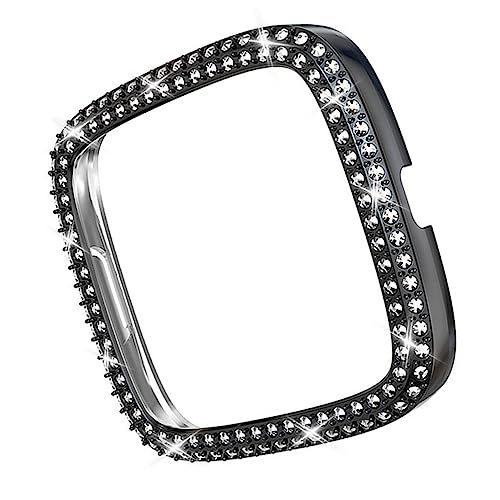 SHINEOFI 1Stück Schutzjacke für Smartwatch mit Doppelter Diamantreihe Stoßfestes Gehäuse Kompatibel mit Schwarz Ultimativer Kratzschutz Elegantes Design Verstellbare von SHINEOFI