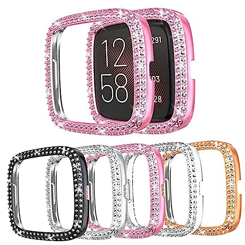 SHINEOFI 1Stück Smartwatch Schutzhülle Mit Doppelreihigem Strass Stoßfestem Gehäuse Für Serie Robuster Schutzrahmen Für Uhrengehäuse Displayschutz von SHINEOFI