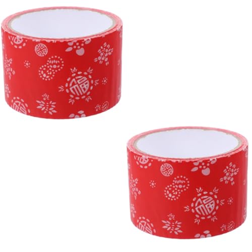 SHINEOFI 2 Rollen Geschenkband Vintage-Packband Scrapbook-DIY-Klebebänder hochzeitsdeko Handkonto-Bänder wasseraktiviertes Klebeband Haftklebstoff auf Wasserbasis rot SHINEOFI 2 Rollen Geschenkband Vintage-Packband Scrapbook-DIY-Klebebänder hochzeitsdeko Handkonto-Bänder wasseraktiviertes Klebeband Haftklebstoff auf Wasserbasis rot von SHINEOFI