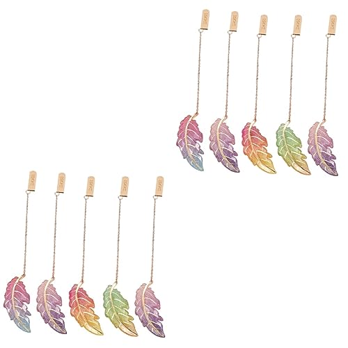 SHINEOFI 2 Sätze Buchmarkierungen Personalisiert Süße Lesezeichen Buchmarken Hübsche Lesezeichen Bookmarks Book Marks Diy Lesezeichen Acryl-lesezeichen Kinderhandwerk Buchdekor 5 Stücke * 2 von SHINEOFI