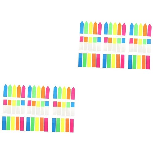 SHINEOFI 2 Sätze Haftnotiz Registerkarten Etikett Notizblock Selbstklebend Wiederverwendbar Lesezeichen Bookmarks Bunter Indexaufkleber Punktbeschriftungen Hervorheben Plastik 900 Stück * 2 von SHINEOFI