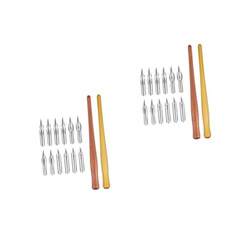 SHINEOFI 2 Sätze Massivholzstift Stifttinte Neuheit Tauchstift Kalligraphie-tauchstift Einzigartiger Tauchstift Multifunktions-kalligrafie-stift Vintage Dip-stift Rostfreier Stahl SHINEOFI 2 Sätze Massivholzstift Stifttinte Neuheit Tauchstift Kalligraphie-tauchstift Einzigartiger Tauchstift Multifunktions-kalligrafie-stift Vintage Dip-stift Rostfreier Stahl von SHINEOFI