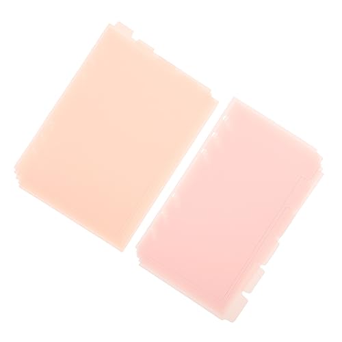 SHINEOFI 2 Sätze ästhetische Trennwände Seitenteiler gestanzte Ordnerteiler Trennwände für Ordner mit Hier notebook zubehör Notizbuch Zubehör Notizblock-Marker farbige Ordnertrenner pp Rosa von SHINEOFI