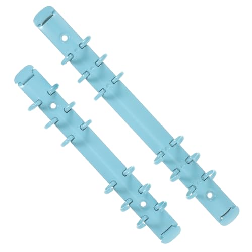 SHINEOFI 2 Stück Bindende Rückenkämme Buchbindemaschinen Buchrückeneinlage Heftklammer Notizbuch Segmentierter Binder Bindekämme Metallbinder A5 Ordner 6 Ring Aluminiumlegierung Blue von SHINEOFI