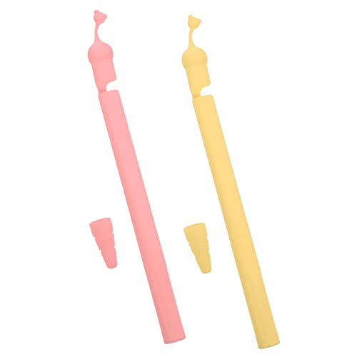 SHINEOFI 2 Stück Schützende Federtasche Griff Für Bleistift Ärmel Karikatur Schutz Stylus-stiftabdeckung Kieselgel von SHINEOFI