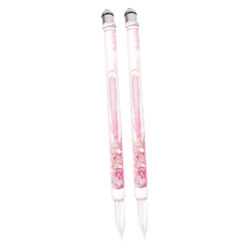 SHINEOFI 2 Stück Stift Aus Klarem Glas Für Vintage Dip-stift Kalligraphie-glasstift Exquisiter Glasstift Leichter Tauchstift Dip-pen Aus Farbigem Glas Glasstift Malen Eleganter Glasstift von SHINEOFI