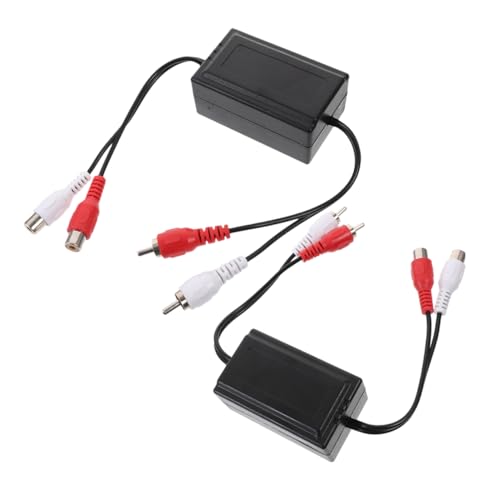 SHINEOFI 2 Stücke Audio Noise Filter Ground Loop Isolator Entfernen Lautsprecher Störungen Audio Zischen Minderer Für Home Auto Player Stereo von SHINEOFI