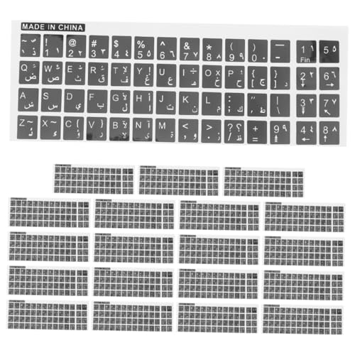 SHINEOFI 20 Blätter Tastaturaufkleber Tastatur Ersatzbuchstaben Tastatur Ersatzaufkleber Tastaturetiketten Computertastatur Aufkleber Tastaturbuchstaben Ersatz PVC Selbstklebend von SHINEOFI
