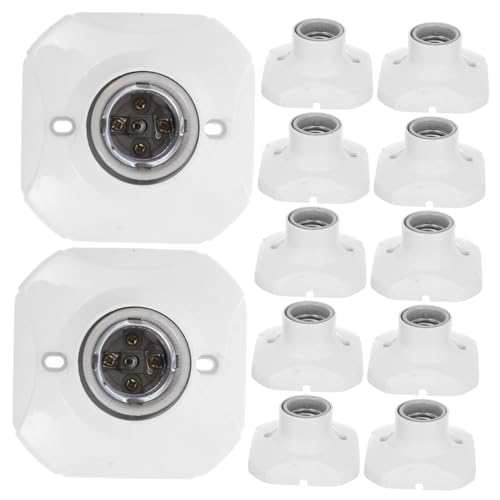 SHINEOFI 20 Stück Keramische Lampen Fassung Glühbirnenfassung Adapter Für Glühbirnen Lampenfassung Lampenfassung Leuchte Deckenlampenfassung Licht Steckdosen Keramik Weiß von SHINEOFI