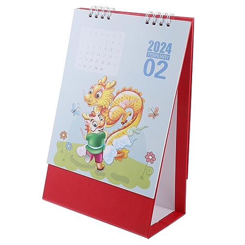 SHINEOFI 2024 Tragbare Tischkalender Kleiner Schreibtisch Büro-tischkalender Mini-tischkalender Desktop-kalender Schreibtischkalender Monatlicher Tischkalender Countdown -kalender Papier von SHINEOFI