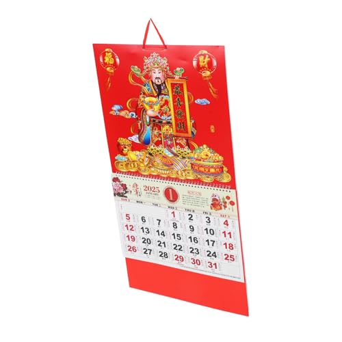 SHINEOFI 2025 Monatlicher Chinesischer Kalender Im Chinesischen Stil Taschenkalender Rot 2025 Wandkalender Papier SHINEOFI 2025 Monatlicher Chinesischer Kalender Im Chinesischen Stil Taschenkalender Rot 2025 Wandkalender Papier von SHINEOFI