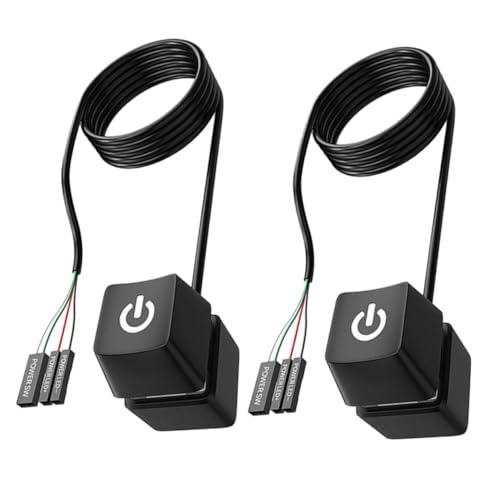SHINEOFI 2Stücke PC Netzschalter Langlebiges PC Power Button Erweiterungskabel für Desktop Computer Lange Verbindung für Effektive Stromkontrolle für Internetcafés SHINEOFI 2Stücke PC Netzschalter Langlebiges PC Power Button Erweiterungskabel für Desktop Computer Lange Verbindung für Effektive Stromkontrolle für Internetcafés von SHINEOFI
