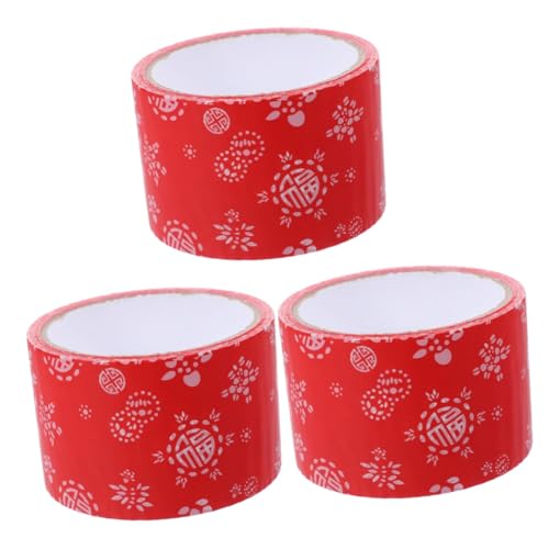SHINEOFI 3 Rollen Dekorative Verpackungsbänder Scrapbook-diy-klebebänder Vintage-packband Diy Packbänder Farbiges Band Junk-journal-zubehör Rot Haftklebstoff Auf Wasserbasis SHINEOFI 3 Rollen Dekorative Verpackungsbänder Scrapbook-diy-klebebänder Vintage-packband Diy Packbänder Farbiges Band Junk-journal-zubehör Rot Haftklebstoff Auf Wasserbasis von SHINEOFI