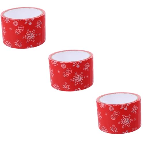 SHINEOFI 3 Rollen Packband-Aufkleber ästhetisches Verpackungsband Junk-Journal-Zubehör Band umwickeln hochzeitsdeko Vintage-Packbänder wasseraktiviertes Klebeband rot SHINEOFI 3 Rollen Packband-Aufkleber ästhetisches Verpackungsband Junk-Journal-Zubehör Band umwickeln hochzeitsdeko Vintage-Packbänder wasseraktiviertes Klebeband rot von SHINEOFI