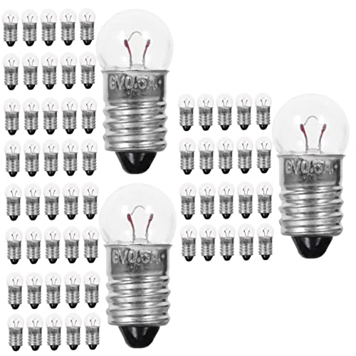 SHINEOFI 3 Sätze Kleine Glühbirnen Winzig Experimente Runde Glühbirne Taschenlampe Ersatz Minibirne Für Elektrisches Experiment Glühbirnen Mit Schraubsockel Glas 50 Stück * 3 SHINEOFI 3 Sätze Kleine Glühbirnen Winzig Experimente Runde Glühbirne Taschenlampe Ersatz Minibirne Für Elektrisches Experiment Glühbirnen Mit Schraubsockel Glas 50 Stück * 3 von SHINEOFI