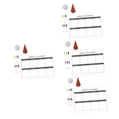 SHINEOFI 4 Sätze Magnettafel Wöchentliche Whiteboard-Trockenlöschung täglich kühlschrankorginizer kühlschranl organisator kleine trocken abwischbare Tafel Message Board Weich magnetisch von SHINEOFI