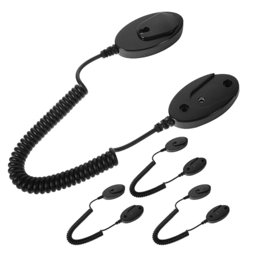 SHINEOFI 4 Stück Anti-Hotlinking für Mobiltelefone TV-Fernbedienungskabel wiederverwendbarer Remote-Tether Tischtelefonmodellkabel Fernbedienungshalter Plastik Black von SHINEOFI