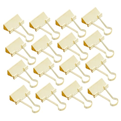 SHINEOFI 48 Stück Goldfarbener Metallclip Büroklammern Und Heftklammern Papierverschlüsse Farbige Heftklammern Binderclip Süße Bindeklammern Dekorative Papierklammern Eisen Golden von SHINEOFI