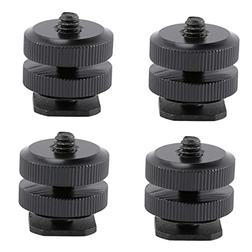 SHINEOFI 4Stücke Aluminiumlegierung Hot Shoe Adapter Dual Layer Schraubenmontage Stativschraube für DSLR Camcorder Mikrofone Professionelles Zubehör Stabil SHINEOFI 4Stücke Aluminiumlegierung Hot Shoe Adapter Dual Layer Schraubenmontage Stativschraube für DSLR Camcorder Mikrofone Professionelles Zubehör Stabil von SHINEOFI