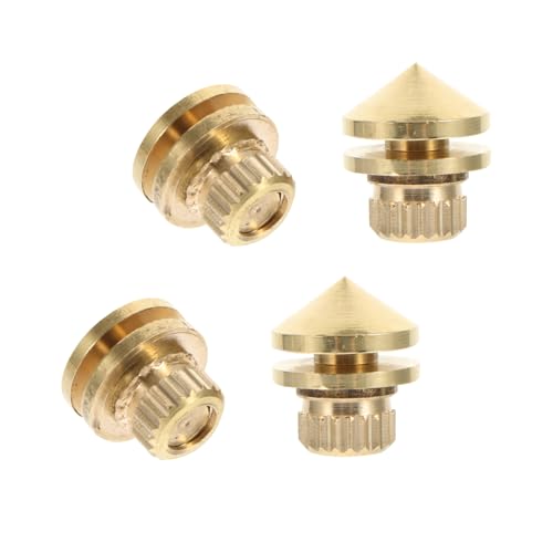 SHINEOFI 4Stücke Praktische Lautsprecher Halter aus Reinem Kupfer Stoßdämpfende Lautsprecher Spikes für Büroanwendungen für Lautsprecher CD Player SHINEOFI 4Stücke Praktische Lautsprecher Halter aus Reinem Kupfer Stoßdämpfende Lautsprecher Spikes für Büroanwendungen für Lautsprecher CD Player von SHINEOFI