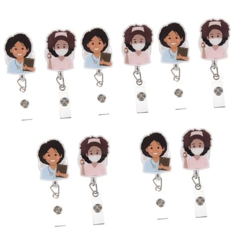 SHINEOFI 5 Sätze Ausziehbarer Ausweishalter Mit Drehbarem Clip Id Card Holder Id Holder Clips Spule Ausziehbarer Namenskartenhalter Mit Drehbarem Clip Ausziehbarer Kartenhalter 2 Stück * 5 von SHINEOFI