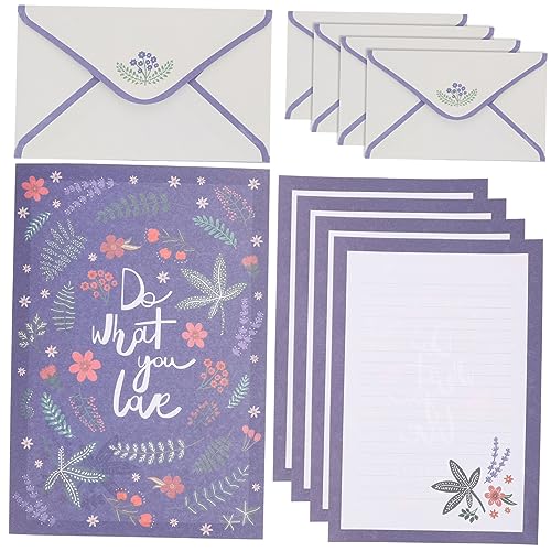 SHINEOFI 5 Sätze Briefumschlag Briefpapier Blumen- Vintage -Papier stationäre Versorgung Einladungskarte zur Hochzeit Umschlag zum Schreiben von Briefen Partyzubehör Violett SHINEOFI 5 Sätze Briefumschlag Briefpapier Blumen- Vintage -Papier stationäre Versorgung Einladungskarte zur Hochzeit Umschlag zum Schreiben von Briefen Partyzubehör Violett von SHINEOFI