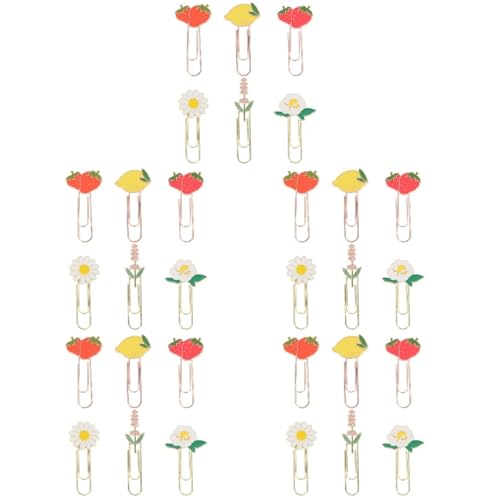 SHINEOFI 5 Sätze Büroklammern Büro Würfelunterlage Lichtwärts Geburtstags Mitbringsel Dateien Papierclip Dokumentclips Büroklammern Süß Office-dokumentenklammern Zinklegierung 6 Stück * 5 von SHINEOFI