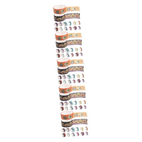 SHINEOFI 5 Sätze Dekoratives Klebeband Kürbisgeist-papierband Gruselig Halloween-band Urlaub Scrapbooking Washi Tape Festliches Klebeband Japanisches Papier 14 Rollen * 5 von SHINEOFI