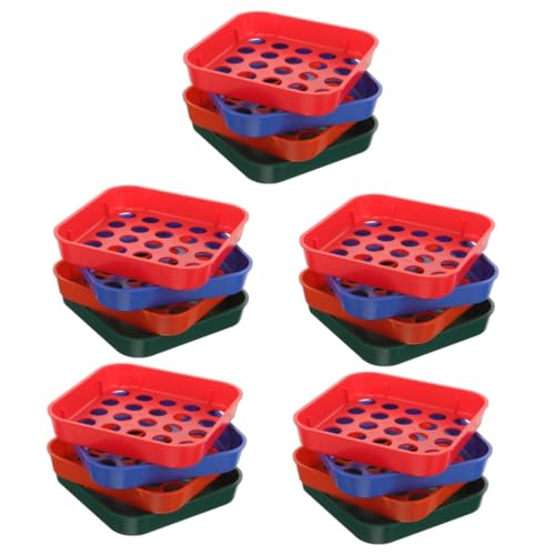 SHINEOFI 5 Sätze Münzsortierfach Geldzähltablett Sorter Münzhalter Für Münzsortierer Werkzeug Münzsortierschalen Für Den Täglichen Gebrauch Münzsortierplatten Plastik 4 Stück * 5 von SHINEOFI