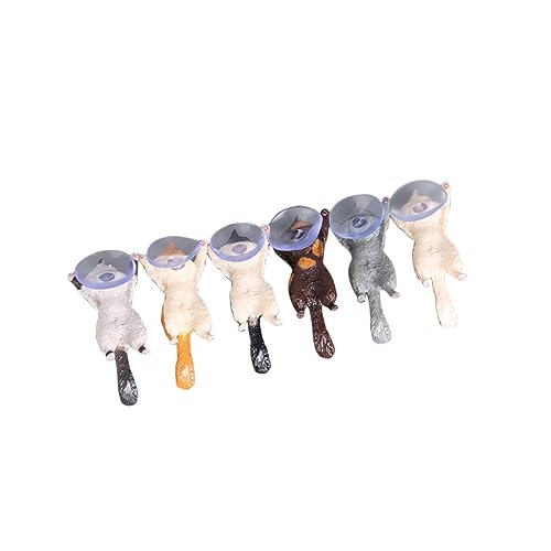 SHINEOFI 6 Stück Handyhalter Desktop Katzen-Smartphone-ständer Kätzchen Muster Halterung Cartoon -telefonhalter Kreativ Halterung Saugt Telefonhalterung Handyständer Kätzchen Halterung PVC von SHINEOFI