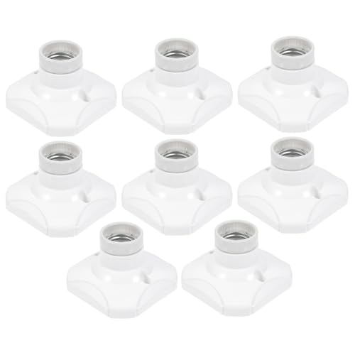 SHINEOFI 8 Stücke Lampe Halter Buchse Basen Licht Basis Porzellan Glühbirne Basis Keramik Weiß von SHINEOFI