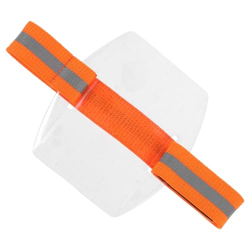 SHINEOFI Ausweishalter Armabzeichen-Halfter schützend Ärmel mit Armabzeichen Namenszeichen ID-Inhaber Schutz Abdeckung Abzeichenhalter-Armband Armabzeichenhalter Abzeichen-Armband Polyester von SHINEOFI