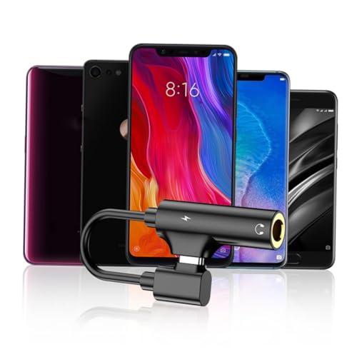 SHINEOFI C Audioadapter Ladegerät Adapter für USB C Smartphones Ermöglicht Gleichzeitiges Aufladen Musikhören Kompatibel mit Modernen Geräten Schwarz SHINEOFI C Audioadapter Ladegerät Adapter für USB C Smartphones Ermöglicht Gleichzeitiges Aufladen Musikhören Kompatibel mit Modernen Geräten Schwarz von SHINEOFI