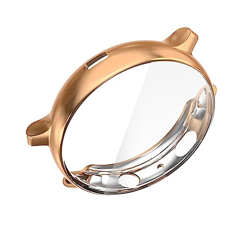 SHINEOFI Galvani sierte Schutzhülle Rahmen schlankes plattiertes Gehäuse betrachten schützend Rose Fall Uhrengehäuseabdeckung Smart Watch Schutzhülle Uhrendeckel Golden von SHINEOFI