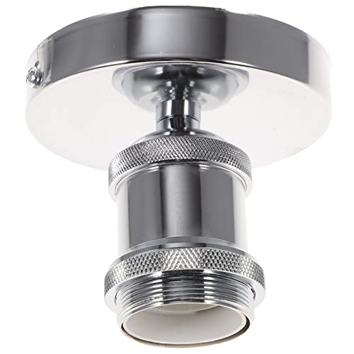 SHINEOFI Glühbirnenhalter Deckenfassung Ersatztyp Glühbirnenadapter Vintage Glühbirnen Sockel Lampenbausätze Zum Selbermachen Lampenteile Glühbirnenstecker Lampenfassung Silber Edelstahl von SHINEOFI