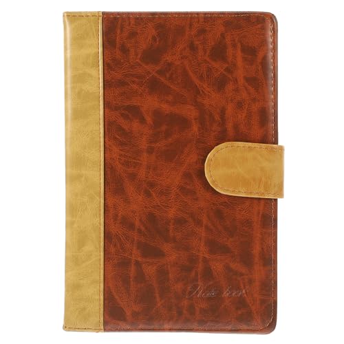 SHINEOFI Großer Notizblock Aus Pu-leder Arbeiter Notizbuch Multifunktions-notebook Agenda-journal-notizbuch Tägliches Notizbuch Notizblock Für Bürokonferenzen Planungsbuch Papier Brown von SHINEOFI