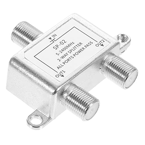 SHINEOFI Koaxialkabel Splitter Kabelsplitter für Internet Tv Kompatibel für Hochgeschwindigkeits Anwendungen Robust Langlebig Unterstützt von SHINEOFI
