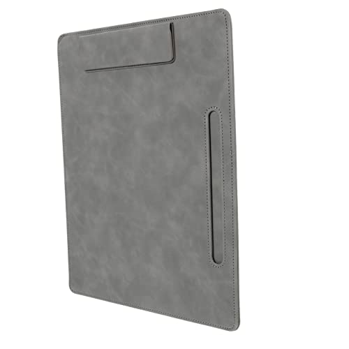 SHINEOFI Ordnerbrett Notizblockhalter Speicher-Zwischenablage Planke Mini-Klemmbretter Tablette write board aktenordner cartape Schreibbrett Dokument-Zwischenablage Schreibunterlage Pu Grey von SHINEOFI