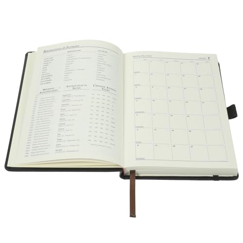 SHINEOFI Planenplaner Tagesplaner Terminplanblock Memo A5 Zeitplan Notizbuch Tagebuch 2024 Kalender Hardcover-planer Notizblock-agenda Effizientes Planpad Black Kunstleder SHINEOFI Planenplaner Tagesplaner Terminplanblock Memo A5 Zeitplan Notizbuch Tagebuch 2024 Kalender Hardcover-planer Notizblock-agenda Effizientes Planpad Black Kunstleder von SHINEOFI