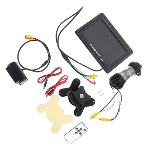 SHINEOFI Rückfahrmonitor Set mit Integrierter für Sicheres Rückwärtsfahren Stoßfest Kompatibel mit Pal Ntsc Videosystemen von SHINEOFI