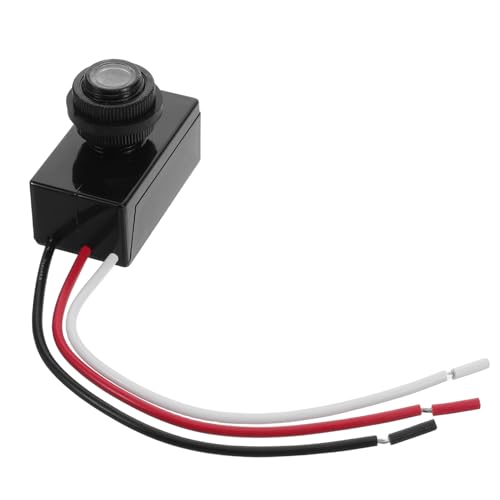 SHINEOFI Straßenlaternen Steuerschalter Außenschalter Mini Lichtsteuerschalter Interner Leselichtschalter Außenbeleuchtung Fotozellensensor Fotoelektrischer Schalter Kunststoff von SHINEOFI